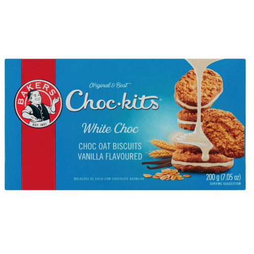 Biscuits Choc-kits chocolat blanc 200g - BAKER