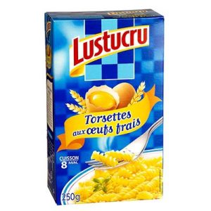 Pâtes Torsettes aux Oeufs Frais 250g - LUSTUCRU