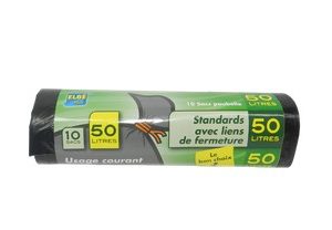 Sacs Poubelles x10 de 50L - ELBE PLUS